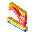 oil rig crane petroleum engineer isometric icon vector illustration Royalty Free Stock Photo