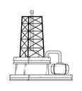 Oil rig derrick industrial tower Royalty Free Stock Photo