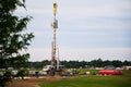 Oil rig drilling in Eastern Colorado, USA