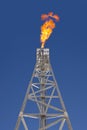 Oil Rig Gas Flare Tower Royalty Free Stock Photo