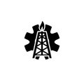 Oil rig icon isolated on white background. Gas tower sign Royalty Free Stock Photo