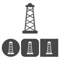 Oil rig icon - vector icons set