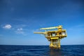 Oil and Rig industry in offshore, Construction platform for production oil and gas in energy business