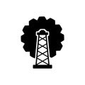 Oil rig mining production icon logo design isolated on white background