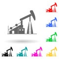 oil rig multi color style icon. Simple glyph, flat vector of Oil icons for ui and ux, website or mobile application Royalty Free Stock Photo