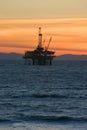 Oil Rig Sunset Royalty Free Stock Photo