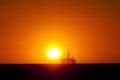 Oil Rig Sunset Royalty Free Stock Photo