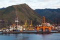 Oil Rigs at the port of Tenerife Spain