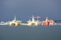 Oil Rigs under repair near Bergen Norway