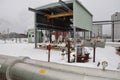 Oil sands pump facilities Royalty Free Stock Photo