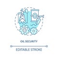 Oil security concept icon