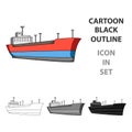 Oil ship.Oil single icon in cartoon style vector symbol stock illustration web.