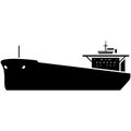 Oil ship tanker vector marine cargo vessel silhouette