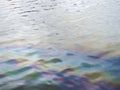 Oil slick on water Royalty Free Stock Photo