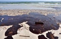 Oil Spill on Beach Royalty Free Stock Photo