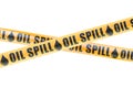 Oil Spill Caution Barrier Tapes, 3D rendering