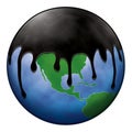 Oil Spill Covering World Globe