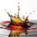 Oil splash isolated on white background Royalty Free Stock Photo