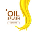 Oil Splash Vector. Extract Or Essential. Gasoline Banner. Advertisement. Clear Stream. 3D Realistic Isolated Royalty Free Stock Photo