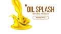 Oil Splash Vector. Liquid Drop. Gold Droplet. Olive, Flow. Organic Diesel. Mechanic Symbol. 3D Realistic Isolated Royalty Free Stock Photo