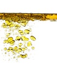 Oil splash in water isolated Royalty Free Stock Photo