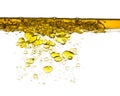 Oil splash in water isolated Royalty Free Stock Photo