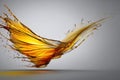 Oil Splash in a Wing Shape Symbolizing the Conflict Between Freedom and Dependency Royalty Free Stock Photo