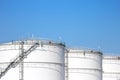 Oil storage silos Royalty Free Stock Photo