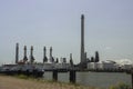 Oil storage tanks at the Exxonmobil terminal in the Pernis harbor