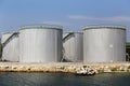 Oil storage tanks