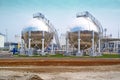 Oil storage tanks Royalty Free Stock Photo