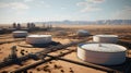 Oil storage tanks, storage facility, reservoirs