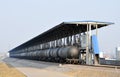 Oil tank train Royalty Free Stock Photo