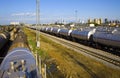 Oil tank train Royalty Free Stock Photo