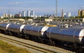 Oil tank train Royalty Free Stock Photo