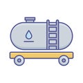 Oil tank Vector Icon which can easily modify or edit Royalty Free Stock Photo