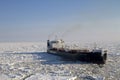 Oil tanker in the Arctic Sea