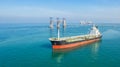 Oil tanker, gas tanker in the high sea.Refinery Industry cargo ship,aerial view,Thailand, in import export, LPG,oil refinery, Royalty Free Stock Photo