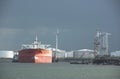 Oil tanker in harbour Royalty Free Stock Photo