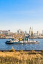 Oil tanker MT-32 at the Khimki reservoir. Moscow