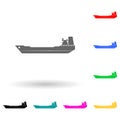 oil tanker multi color style icon. Simple glyph, flat vector of Oil icons for ui and ux, website or mobile application Royalty Free Stock Photo