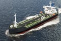 Oil tanker sailing in ocean, 3D