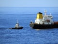 Oil tanker at sea