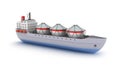 Oil tanker ship on white background. Royalty Free Stock Photo