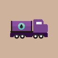 oil tanker truck. Vector illustration decorative design Royalty Free Stock Photo