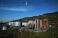 The oil tanks plant in Shirahama, japan