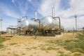 Oil tanks on pumping station