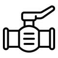 Oil tap pipeline icon outline vector. Tank fuel