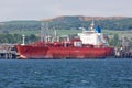 Oil terminal with tanker in Firth of Forth near Edinburgh