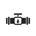 Oil valve icon. oil industry and fuel transportation symbol. isolated vector image Royalty Free Stock Photo